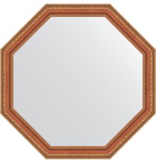 Зеркало Evoform Octagon 72х72 в багетной раме - Бронзовые бусы на дереве 60 мм