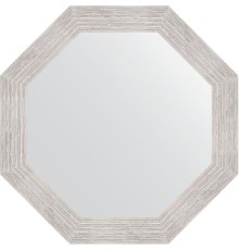 Зеркало Evoform Octagon 63х63 в багетной раме - Серебряный дождь 70 мм