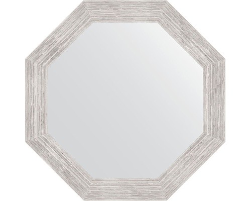 Зеркало Evoform Octagon 63х63 в багетной раме - Серебряный дождь 70 мм