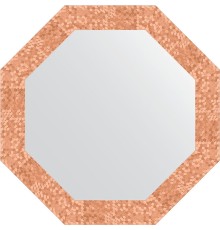 Зеркало Evoform Octagon 63х63 в багетной раме - Соты медь 70 мм