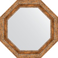 Зеркало Evoform Octagon 65х65 BY 3779 в багетной раме - Виньетка античная бронза 85 мм
