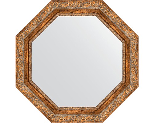 Зеркало Evoform Octagon 65х65 BY 3779 в багетной раме - Виньетка античная бронза 85 мм