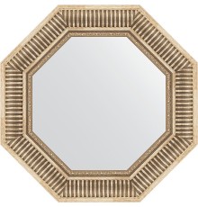 Зеркало Evoform Octagon 58х58 в багетной раме - Серебряный акведук 93 мм
