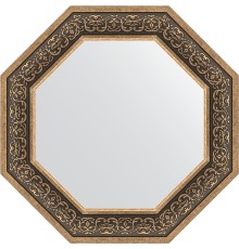Зеркало Evoform Octagon 69х69 в багетной раме - Вензель серебряный 101 мм