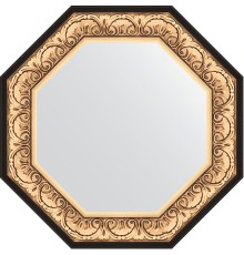 Зеркало Evoform Octagon 70х70 в багетной раме - Барокко золото 106 мм