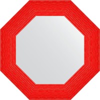 Зеркало Evoform Octagon 57х57 BY 3883 в багетной раме - Красная волна 89 мм