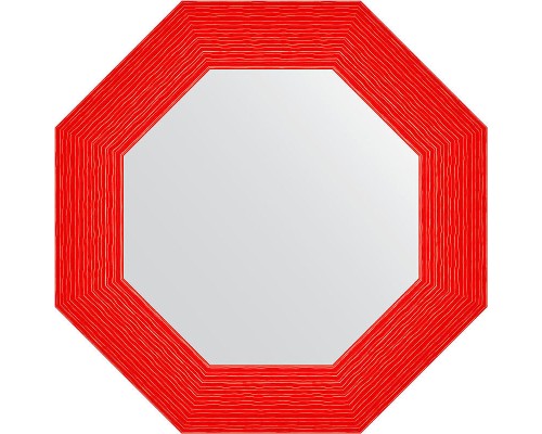 Зеркало Evoform Octagon 57х57 BY 3883 в багетной раме - Красная волна 89 мм