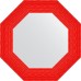 Зеркало Evoform Octagon 57х57 BY 3883 в багетной раме - Красная волна 89 мм