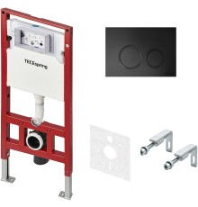 Инсталляция Tece Spring S955104 для унитаза с Черной матовой клавишей смыва