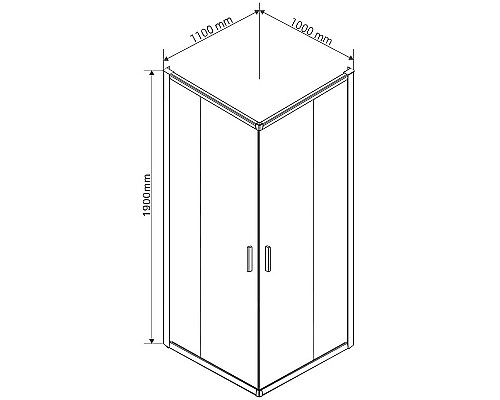 Душевой уголок Vincea Garda 110x100 VSS-1G1011CLG профиль Брашированное золото стекло прозрачное