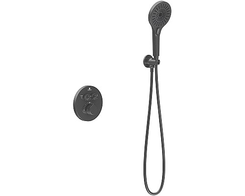 Душевая система Vincea Inspire VSFW-3I22MT5GM с термостатом Вороненая сталь