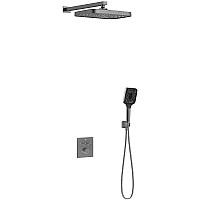 Душевая система Vincea Inspire VSFW-321MT1GM с термостатом Вороненая сталь