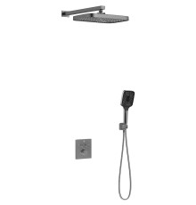 Душевая система Vincea Inspire VSFW-321MT1GM с термостатом Вороненая сталь