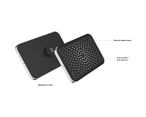 Душевая система Vincea Inspire VSFW-321MT1GM с термостатом Вороненая сталь