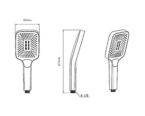 Душевая система Vincea Inspire VSFW-321MT1GM с термостатом Вороненая сталь