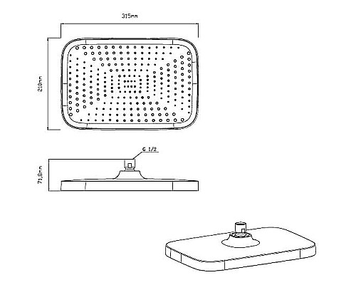 Душевая система Vincea Inspire VSFW-321MT1GM с термостатом Вороненая сталь