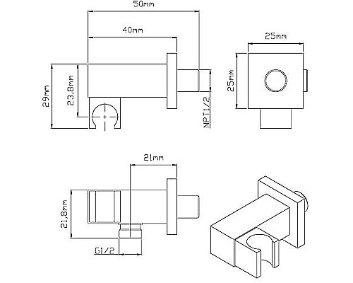 Душевая система Vincea Inspire VSFW-321MT1GM с термостатом Вороненая сталь