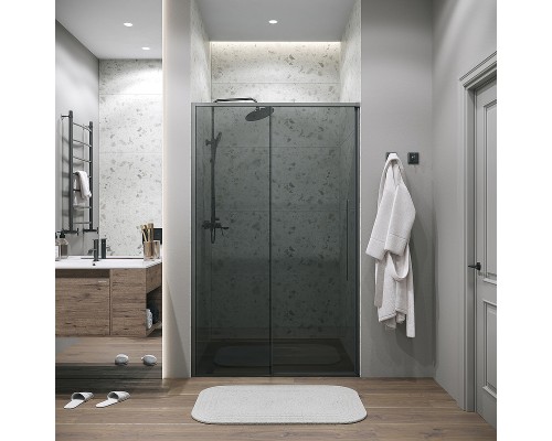 Душевая дверь Grossman Galaxy 100 100.K33.01.100.42.10 профиль Графит сатин стекло тонированное