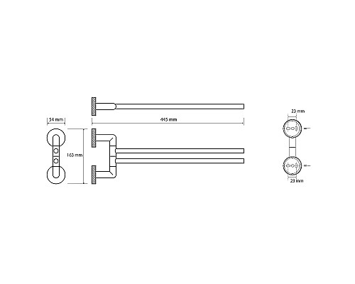 Полотенцедержатель Bemeta Stella 166204102 поворотный Хром