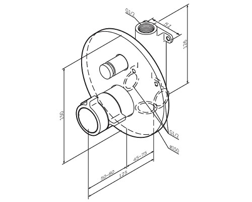 Смеситель для душа AM.PM X-Joy F85A45600 с термостатом Хром