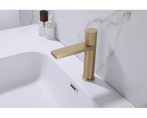 Смеситель для раковины Abber Rund AF8710G Золото матовое