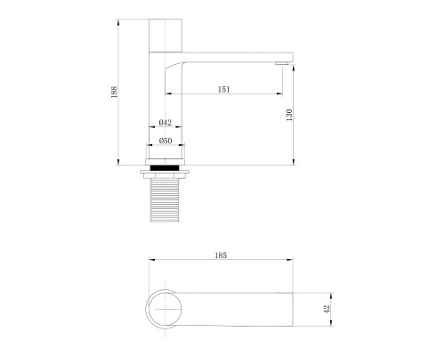 Смеситель для раковины Abber Rund AF8710G Золото матовое