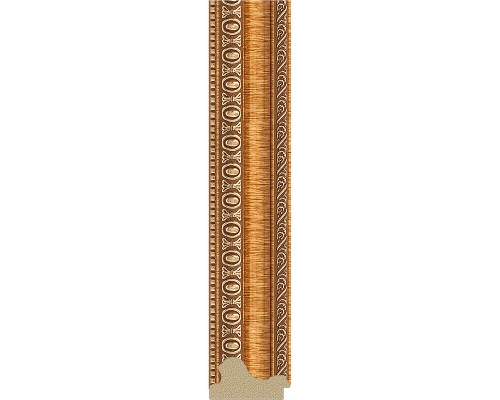 Зеркало Evoform Octagon 56х56 BY 3977 в багетной раме - Золотые бусы на бронзе 60 мм