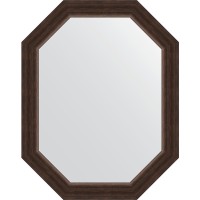 Зеркало Evoform Octagon 56х71 BY 7066 в багетной раме - Палисандр 62 мм