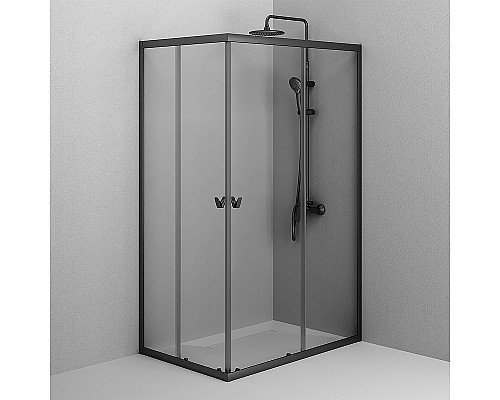 Душевой уголок AM.PM Sunny 120х80 W87G-403-12080-BT профиль Черный матовый стекло прозрачное