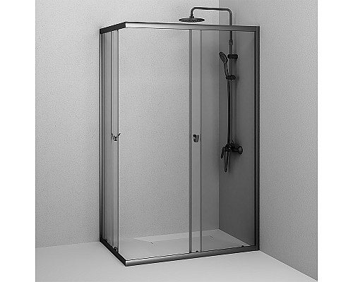 Душевой уголок AM.PM Sunny 120х80 W87G-403-12080-BT профиль Черный матовый стекло прозрачное