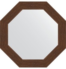 Зеркало Evoform Octagon 57х57 в багетной раме - Мозаика античная медь 70 мм