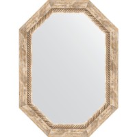 Зеркало Evoform Octagon 53x73 BY 7117 в багетной раме - Прованс с плетением 70 мм