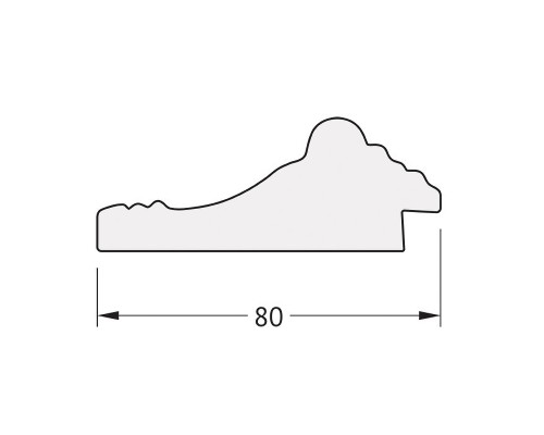 Зеркало Evoform Octagon 59x74 BY 7134 в багетной раме - Сусальное золото 80 мм