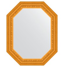 Зеркало Evoform Octagon 59x74 в багетной раме - Сусальное золото 80 мм