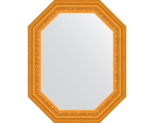 Зеркало Evoform Octagon 59x74 BY 7134 в багетной раме - Сусальное золото 80 мм