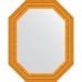 Зеркало Evoform Octagon 59x74 BY 7134 в багетной раме - Сусальное золото 80 мм