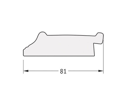 Зеркало Evoform Octagon 59x74 в багетной раме - Черный ардеко 81 мм