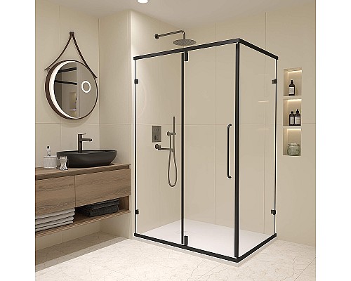 Душевой уголок RGW Classic CL-046B 100x90 350904609-14 профиль Черный матовый стекло прозрачное