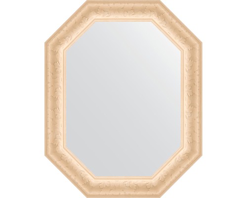 Зеркало Evoform Octagon 60x75 в багетной раме - Старый гипс 82 мм