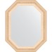 Зеркало Evoform Octagon 60x75 в багетной раме - Старый гипс 82 мм