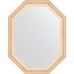 Зеркало Evoform Octagon 75x95 в багетной раме - Старый гипс 82 мм