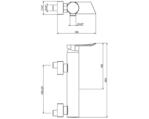 Смеситель для душа Gattoni Soffio 8125/81DS Темный никель шлифованный