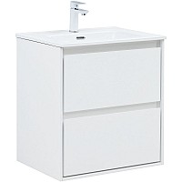 Тумба под раковину Aquanet Милан 60 336367 подвесная Белый глянец