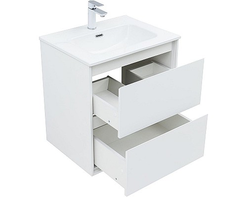 Тумба под раковину Aquanet Милан 60 336367 подвесная Белый глянец