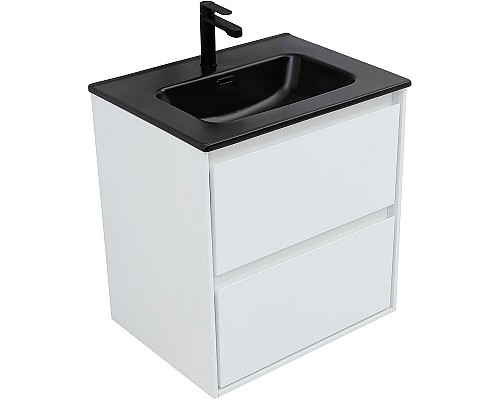 Тумба под раковину Aquanet Милан 60 336367 подвесная Белый глянец