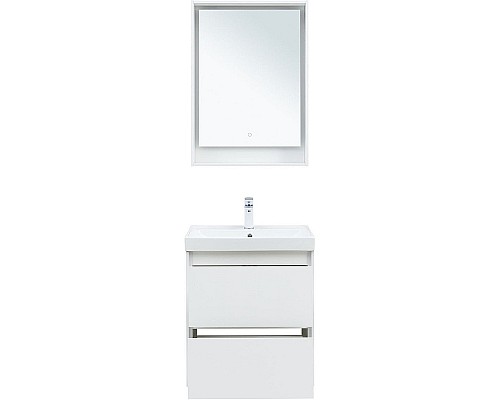 Тумба под раковину Aquanet Милан 60 336367 подвесная Белый глянец