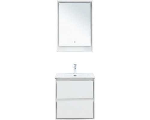Тумба под раковину Aquanet Милан 60 336367 подвесная Белый глянец