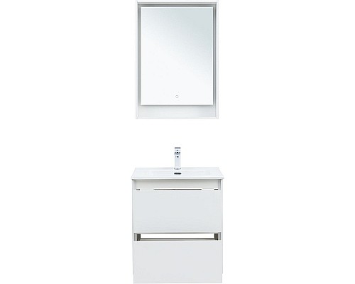Тумба под раковину Aquanet Милан 60 336367 подвесная Белый глянец