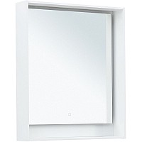 Зеркало Aquanet Милан 70 336391 с подсветкой Белый глянец с сенсорным выключателем