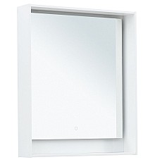 Зеркало Aquanet Милан 70 336391 с подсветкой Белый глянец с сенсорным выключателем